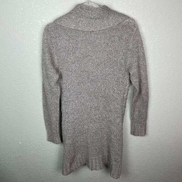 IT'S OUR TIME Taupe Tunic Length Button Down Cardigan Size S - Picture 8 of 9